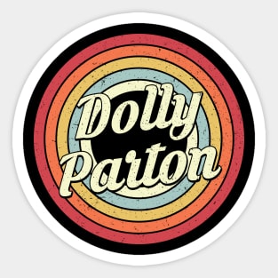 Dolly Proud Name Retro Rainbow Tribute Sticker